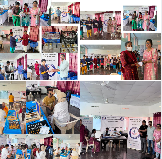 “Health check-up camp and sanitary pad distributio...