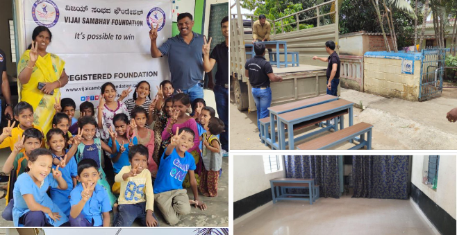 “Benches and desk distribution” on 17th June, 2023