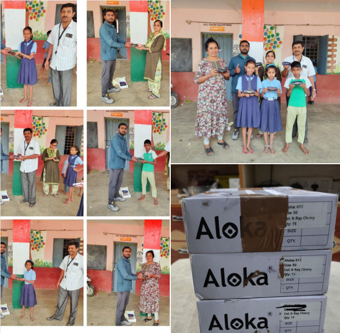 Distributing specs to the students and teachers wh...